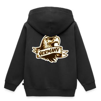 Germany. Germany. German eagle - Kids Premium Organic Hoodie - black - Back - AI Model Kid Male (0cm)