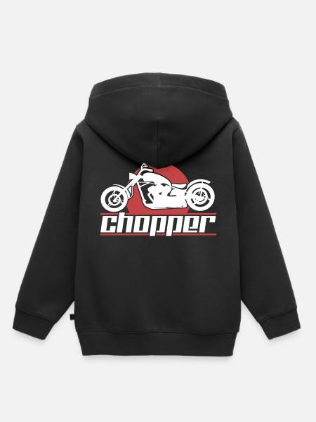 Motorrad Chopper - Kinder Premium Organic Hoodie - Schwarz