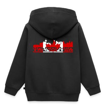 Canada Vancouver - Sweat Premium à capuche enfant bio - noir - Dos - AI Model Kid Male (0cm)