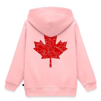 Feuille d'érable du Canada - Sweat Premium à capuche enfant bio - rose - Dos - AI Model Kid Female (0cm)