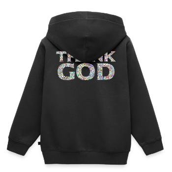 Spruch Gott sei Dank - Kinder Premium Organic Hoodie - Schwarz - Hinten - AI Model Kid Male (0cm)