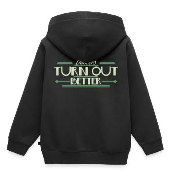 Les danseurs se révèlent meilleurs danseurs Danseurs Danseurs Nouveau - Sweat Premium à capuche enfant bio - noir - Dos - AI Model Kid Male (0cm)