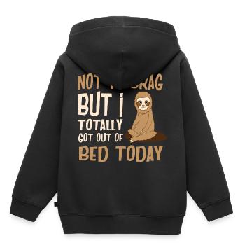 funny animals sloth - Kids Premium Organic Hoodie - black - Back - AI Model Kid Male (0cm)