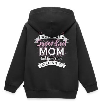 Beste Mutter Mama - Kinder Premium Organic Hoodie - Schwarz - Hinten - AI Model Kid Male (0cm)