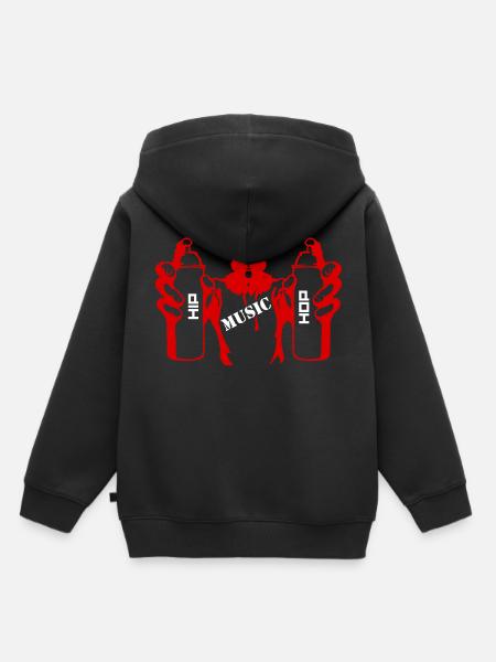 Hip hop - Sweat Premium à capuche enfant bio - noir