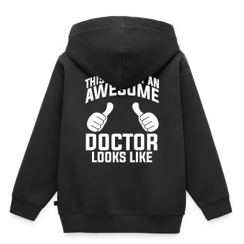 Doctor Doctor Medic Medicine Doctor Doctor - Kids Premium Organic Hoodie - black - Back - AI Model Kid Male (0cm)
