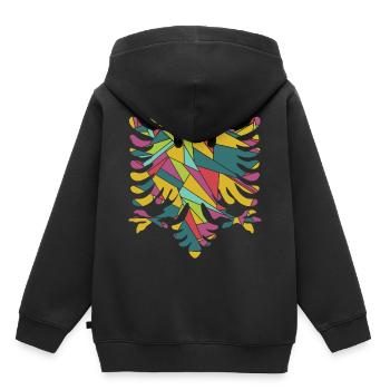 Albanie - Sweat Premium à capuche enfant bio - noir - Dos - AI Model Kid Male (0cm)