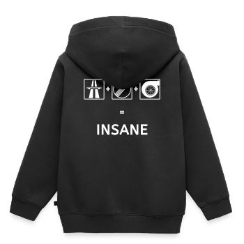 Insane autoroute sans turbocompresseur limite de vitesse - Sweat Premium à capuche enfant bio - noir - Dos - AI Model Kid Male (0cm)