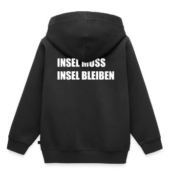 ÎLE DONAUINSEL VIENNE AUTRICHE OIDA - Sweat Premium à capuche enfant bio - noir - Dos - AI Model Kid Male (0cm)