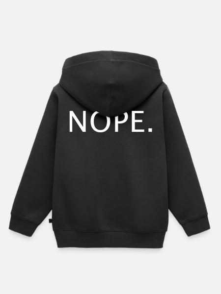 nope - Kinder Premium Organic Hoodie - Schwarz