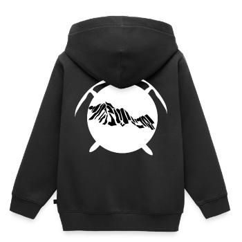 Klettern / Bergsteigen / Wandern / Geschenk - Kinder Premium Organic Hoodie - Schwarz - Hinten - AI Model Kid Male (0cm)