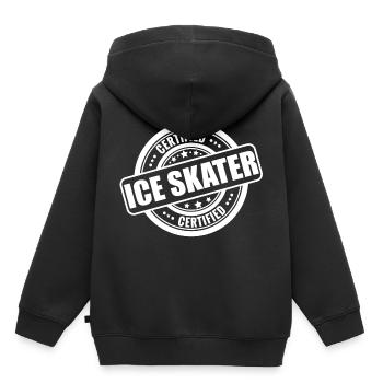 Schlittschuh - Kinder Premium Organic Hoodie - Schwarz - Hinten - AI Model Kid Male (0cm)