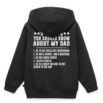Vater und Tochter - Kinder Premium Organic Hoodie - Schwarz - Hinten - AI Model Kid Male (0cm)