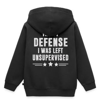 Paroles drôles - Sweat Premium à capuche enfant bio - noir - Dos - AI Model Kid Male (0cm)