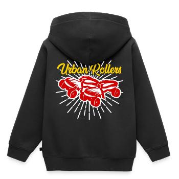patins - Sweat Premium à capuche enfant bio - noir - Dos - AI Model Kid Male (0cm)