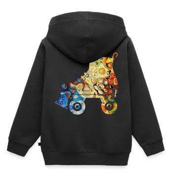 Patins à roulettes en ligne patins loisirs loisirs athlètes - Sweat Premium à capuche enfant bio - noir - Dos - AI Model Kid Male (0cm)
