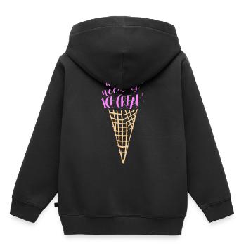 Eis Eiscreme Sommer Geschenkidee - Kinder Premium Organic Hoodie - Schwarz - Hinten - AI Model Kid Male (0cm)