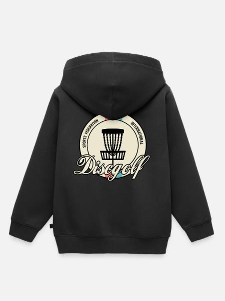 disc golf - Sweat Premium à capuche enfant bio - noir