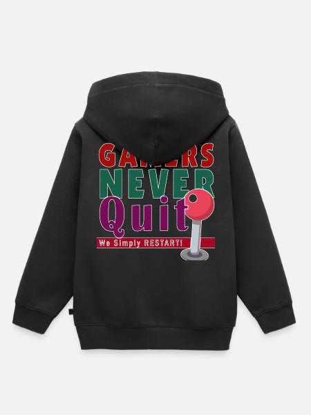 Zocken Gaming Geschenkidee Nerd - Kinder Premium Organic Hoodie - Schwarz