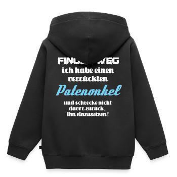Patenonkel Patentante Patenkind Taufpate Taufpatin - Kinder Premium Organic Hoodie - Schwarz - Hinten - AI Model Kid Male (0cm)
