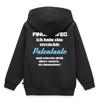 Patenonkel Patentante Patenkind Taufpate Taufpatin - Kinder Premium Organic Hoodie - Schwarz - Hinten - AI Model Kid Male (0cm)