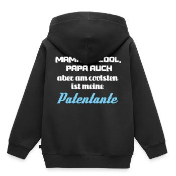 Patenonkel Patentante Patenkind Taufpate Taufpatin - Kinder Premium Organic Hoodie - Schwarz - Hinten - AI Model Kid Male (0cm)
