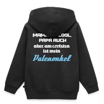 Patenonkel Patentante Patenkind Taufpate Taufpatin - Kinder Premium Organic Hoodie - Schwarz - Hinten - AI Model Kid Male (0cm)
