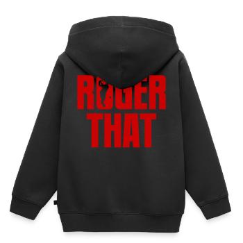 Tennis Tennisspieler Tennisschläger Roger That - Kinder Premium Organic Hoodie - Schwarz - Hinten - AI Model Kid Male (0cm)