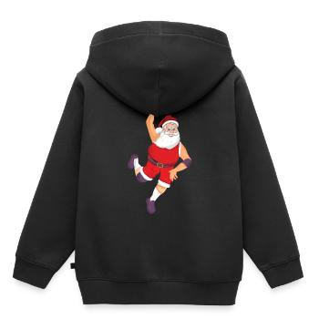 Dunking Santa basketteur Santa Claus - Sweat Premium à capuche enfant bio - noir - Dos - AI Model Kid Male (0cm)