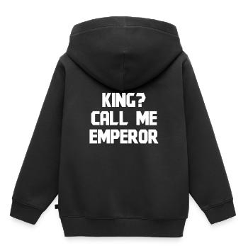 I am IMPERATOR - Kids Premium Organic Hoodie - black - Back - AI Model Kid Male (0cm)