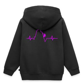 Grimpeur - Sweat Premium à capuche enfant bio - noir - Dos - AI Model Kid Male (0cm)