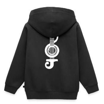 Gitarre Musikverein Musiker Melodie musikalisch - Kinder Premium Organic Hoodie - Schwarz - Hinten - AI Model Kid Male (0cm)