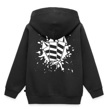Silvester Feuerwerk - Kinder Premium Organic Hoodie - Schwarz - Hinten - AI Model Kid Male (0cm)