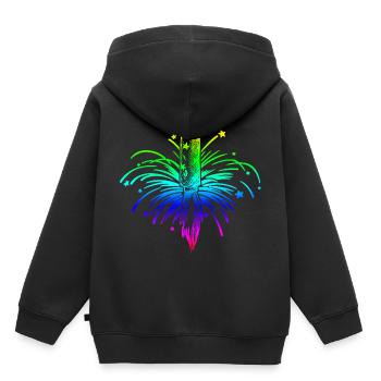 Silvester Feuerwerk - Kinder Premium Organic Hoodie - Schwarz - Hinten - AI Model Kid Male (0cm)