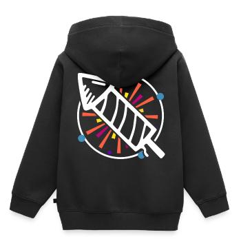 Silvester Rakete - Kinder Premium Organic Hoodie - Schwarz - Hinten - AI Model Kid Male (0cm)