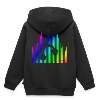 EQUALIZER et casques EQUALIZER et casques - - Sweat Premium à capuche enfant bio - noir - Dos - AI Model Kid Male (0cm)