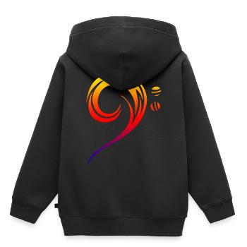 Bass Music is Life musikalische Symbole Musiker - Kinder Premium Organic Hoodie - Schwarz - Hinten - AI Model Kid Male (0cm)