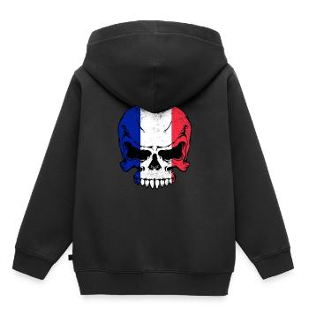 Frankreich france french - Kinder Premium Organic Hoodie - Schwarz - Hinten - AI Model Kid Male (0cm)
