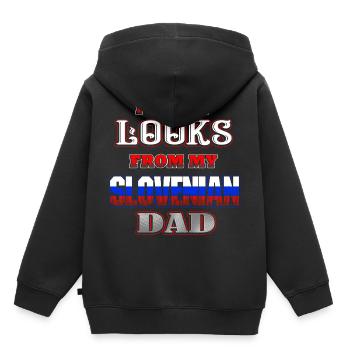 Slowenien - Kinder Premium Organic Hoodie - Schwarz - Hinten - AI Model Kid Male (0cm)