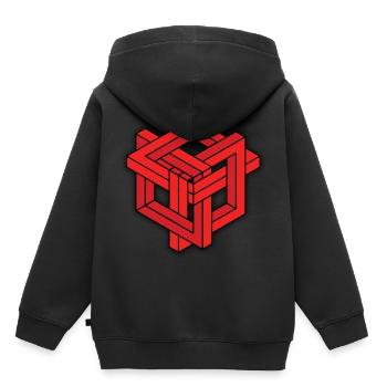 Optical illusion - Kids Premium Organic Hoodie - black - Back - AI Model Kid Male (0cm)