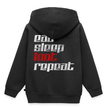 loot gambling - Kids Premium Organic Hoodie - black - Back - AI Model Kid Male (0cm)