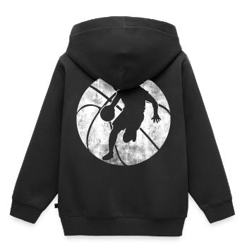 Basketball Basketballer Dribbling Streetball Sport - Kids Premium Organic Hoodie - black - Back - AI Model Kid Male (0cm)