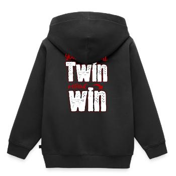 Vater zwilling twin win - Kinder Premium Organic Hoodie - Schwarz - Hinten - AI Model Kid Male (0cm)