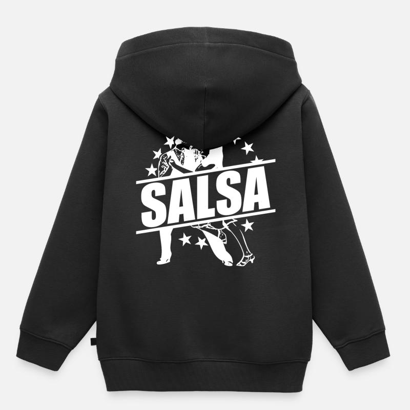 Danse salsa espagne espagnol danse couple danseur - Sweat Premium à capuche enfant bio - noir