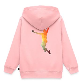 Basket basket-ball équipe de basket-ball Spor - Sweat Premium à capuche enfant bio - rose - Dos - AI Model Kid Female (0cm)