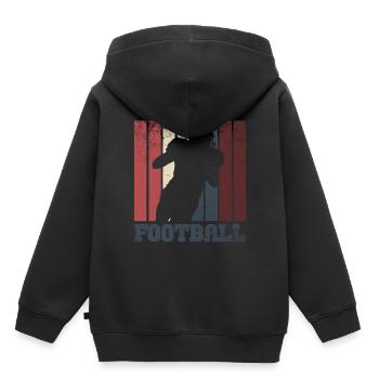 american football - Kinder Premium Organic Hoodie - Schwarz - Hinten - AI Model Kid Male (0cm)