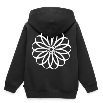 Art géométrique - Sweat Premium à capuche enfant bio - noir - Dos - AI Model Kid Male (0cm)