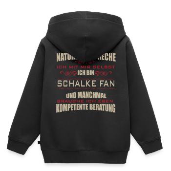 Schalke Design pour les vrais fans ! - Sweat Premium à capuche enfant bio - noir - Dos - AI Model Kid Male (0cm)