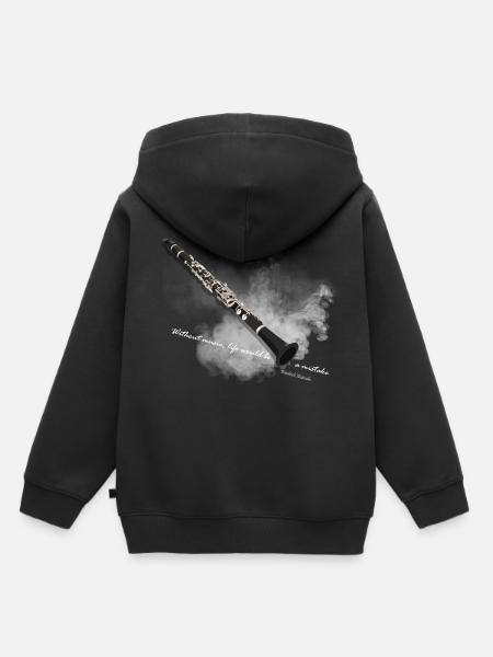 klarinette - Kinder Premium Organic Hoodie - Schwarz