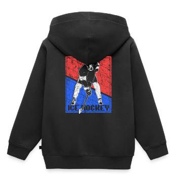 Hockey Puck Team Gift Idea - Kids Premium Organic Hoodie - black - Back - AI Model Kid Male (0cm)